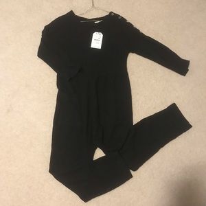 NWT Zara Girls Black Soft Jumpsuit
